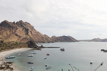 インドネシア、パダール島の山からの景色。
