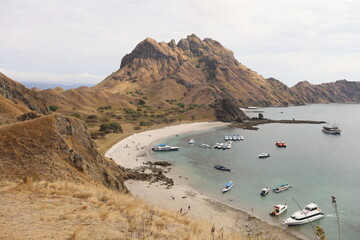 インドネシア、パダール島の山からの景色。