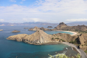 インドネシア、パダール島の山からの景色。