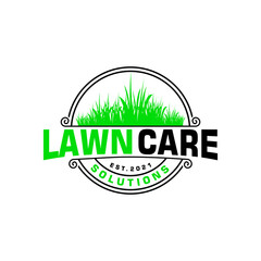 lawn care logo design creative idea vector design inspiration	
