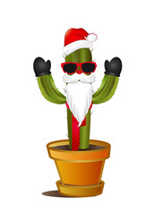witziger Santa Claus Kaktus für Weihnachten
