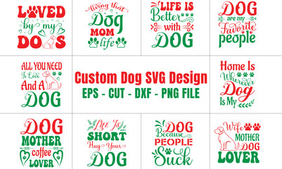 Custom Dog SVG bundle design