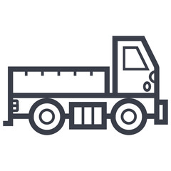 Cargo Truck Line Illustration