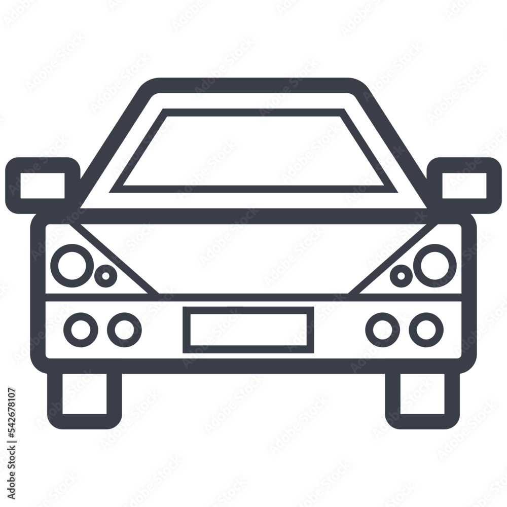 Poster Car Line Illustration