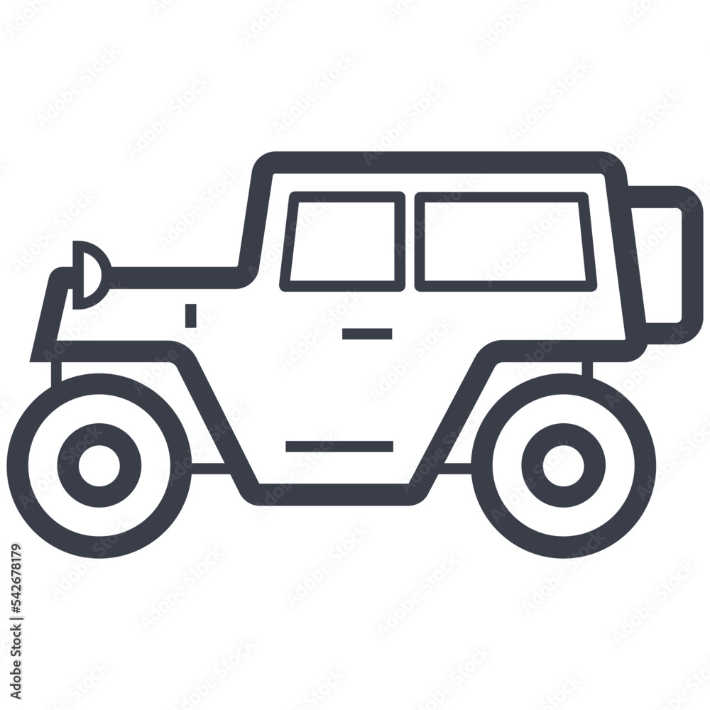 Poster Jeep Line Illustration