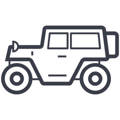 Fototapeta premium Jeep Line Illustration