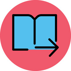 Book Forward  Vector icon which is suitable for commercial work and easily modify or edit it
