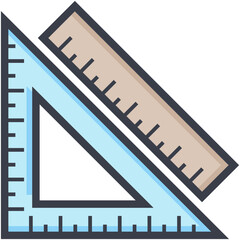 Ruler and Degree Vector Icon