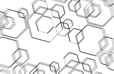 Abstract hexagon background vector drawing