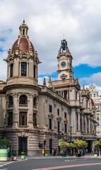 Fototapeta premium Town Hall of Valencia, Spain, Europe