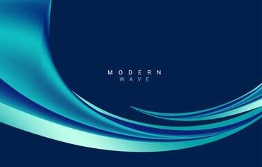 Stylish modern blue wave background