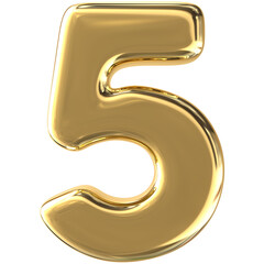 Number 3D Gold