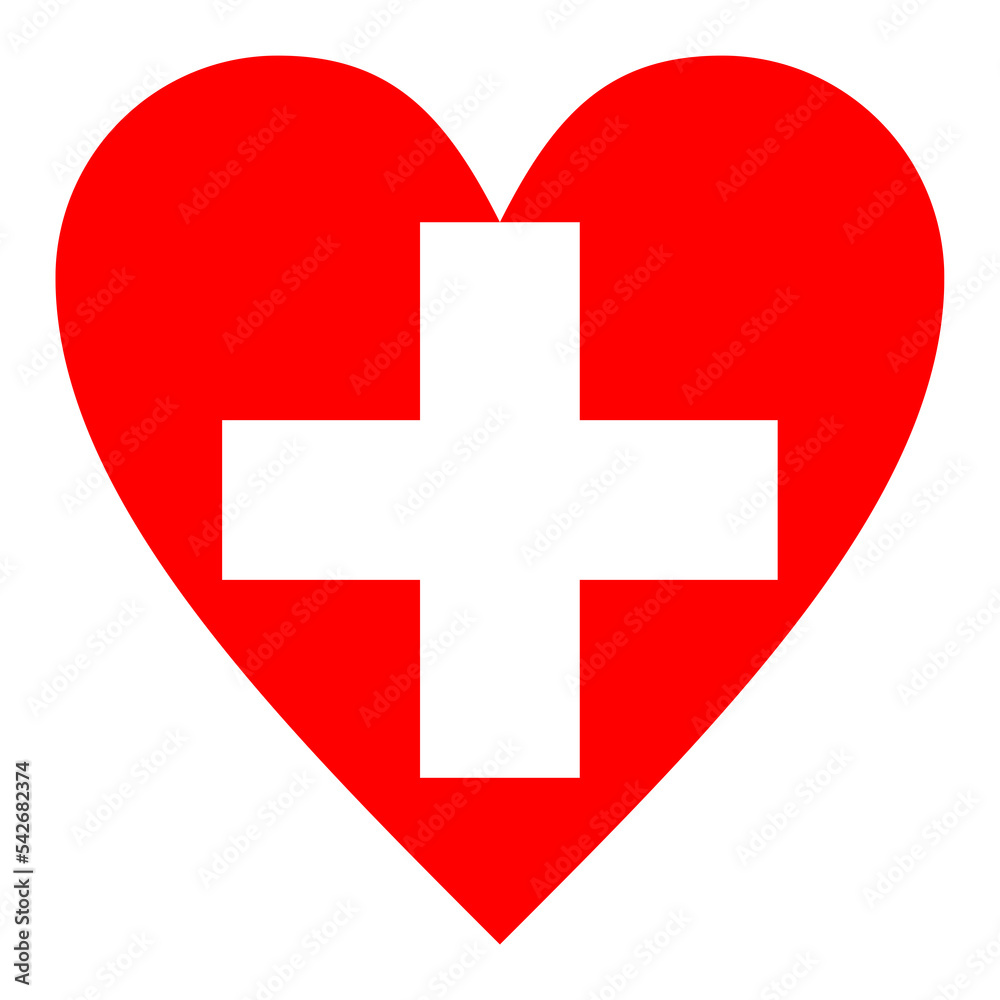 Wall mural i love switzerland isolated over white