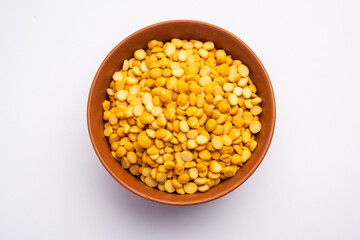Split Chickpea Also Know as Chana Dal, Yellow Chana Split Peas, Dried Chickpea Lentils