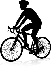 Bike and Bicyclist Silhouette