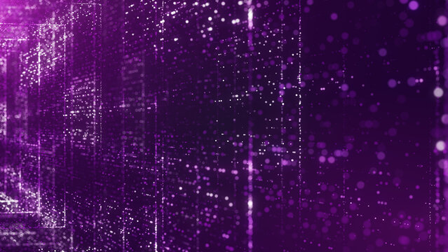 Defocused Particles Purple and White 4K Background