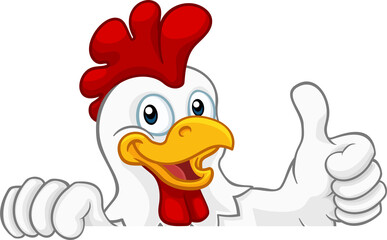Chicken Rooster Cockerel Bird Cartoon Character
