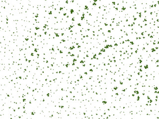 Flying leaves of clover different scales of green clour on a light background. Pattern for St. Patrick's Day. Rectangular, horizontal wallpaper. Vector illustration 