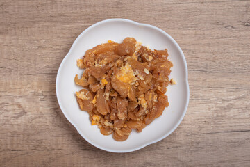 pickled radish stir fried with egg