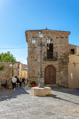 View of the ancient village of Agropoli, from Cilento Coast, Italy.