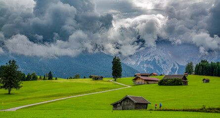 Regenwolken  in den Bergen