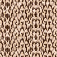 Cute safari tiger print fur wild animal pattern for babies room decor. Seamless furry green textured gender neutral print design. 