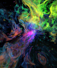 Obraz premium abstract fractal background with space