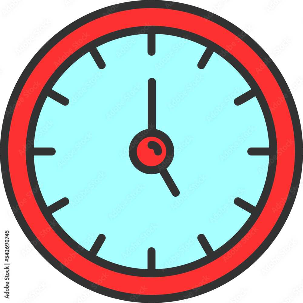 Sticker Clock Icon