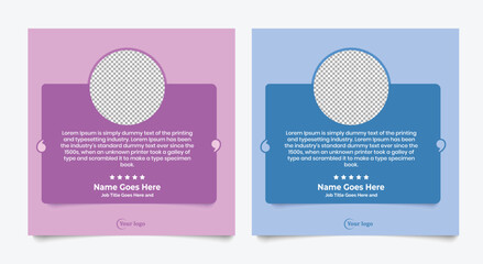 Creative Testimonial, Quote , Review, Feedback, Infographic Template, Label, Editable Vector Illustration 