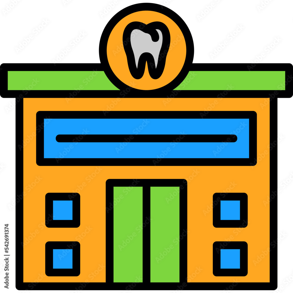 Sticker dental clinic icon