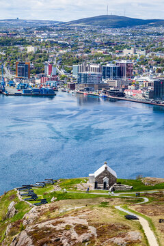 Bird View of St. John City Newfoundland from Signal Hill