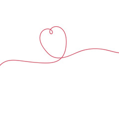 Heart vector line 9