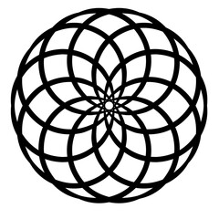 Template for laser cutting wall clock. Vector maket