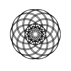 Template for laser cutting wall clock. Vector maket