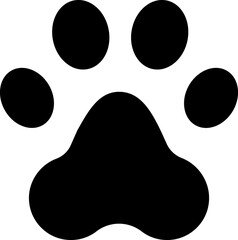 Dog footprint glyph icon