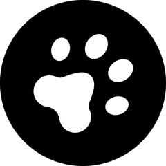 Dog, cat paw icon