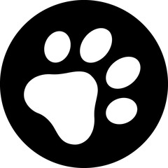Dog, cat paw icon