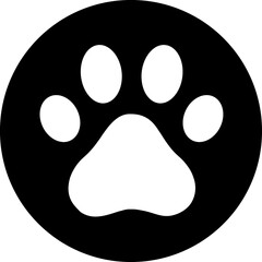 Fototapeta premium Dog footprint glyph icon