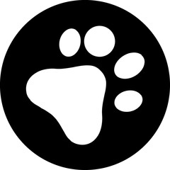 Dog footprint glyph icon