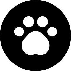 Fototapeta premium Dog footprint glyph icon