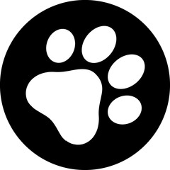 Dog footprint glyph icon