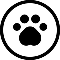Dog, cat paw icon
