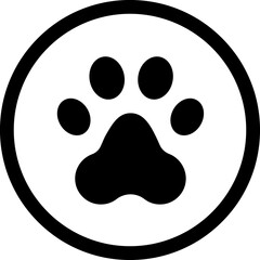 Fototapeta premium Dog, cat paw icon