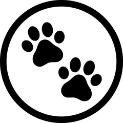 Dog footprint glyph icon