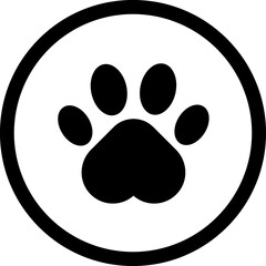 Fototapeta premium Dog, cat paw icon