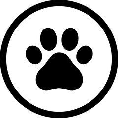 Dog, cat paw icon