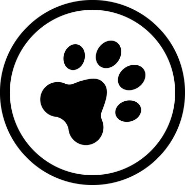 Dog footprint glyph icon