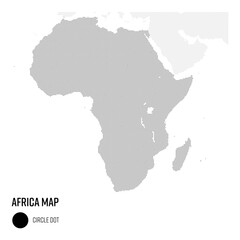 世界地図ドット アフリカ地域 国別にグループ