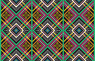 Aztec motifs vector seamless pattern design. Background illustration of a tribal pattern template element