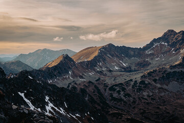 A beautiful view on the top of the Tatra mountains